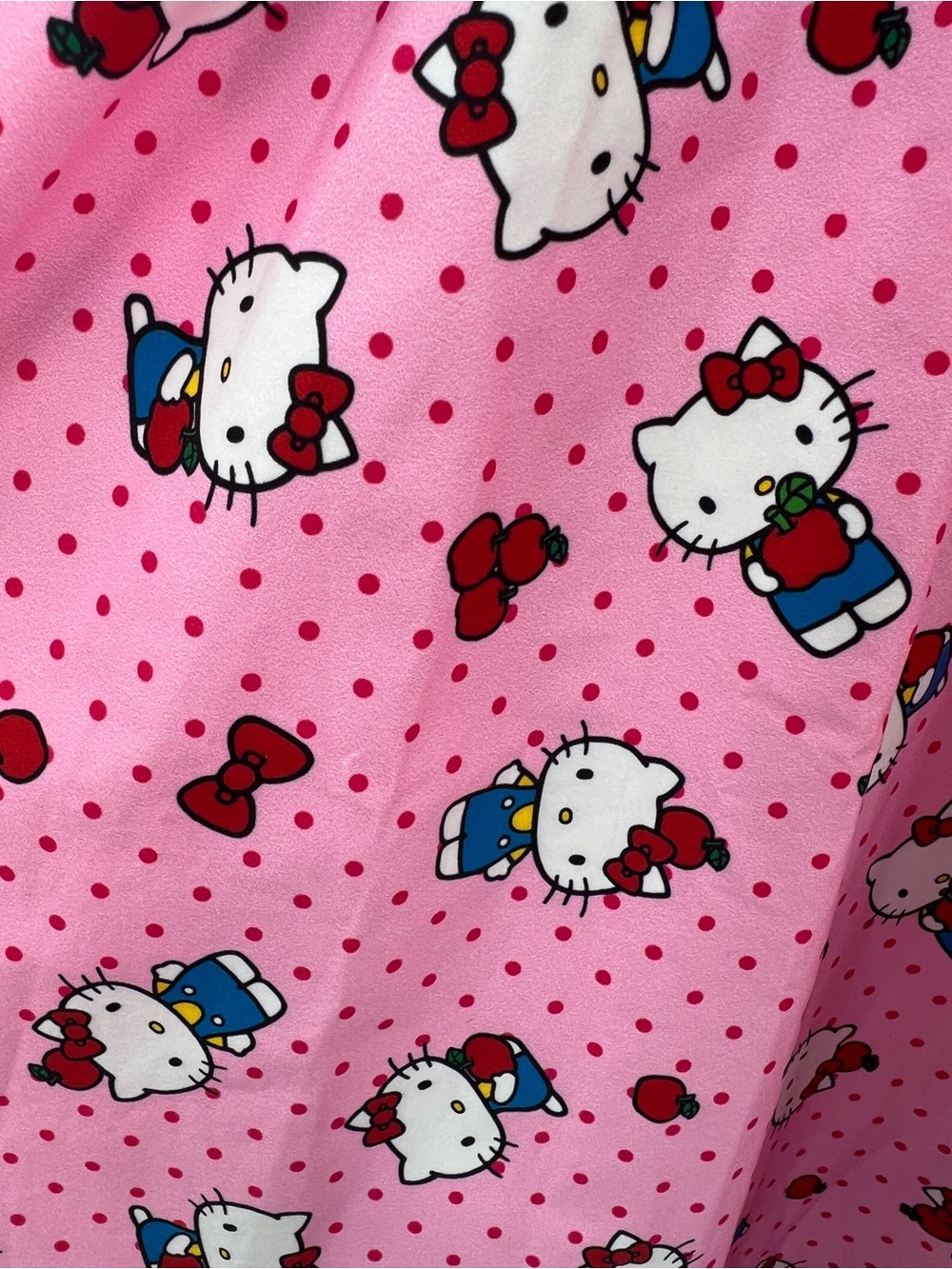 Hello Kitty x Unique Vintage Pink Dotted Kitty Print Golightly Swing Dress 3X/20 - Picture 6 of 9